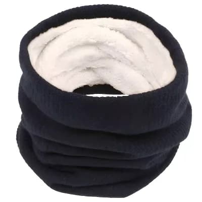 Winter Infinity Scarf, Double-Layer Fleece-Lined Neck Warmer