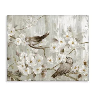 Stupell Home Decor Birds on Spring Blossom Tree Branches Canvas Wall Art