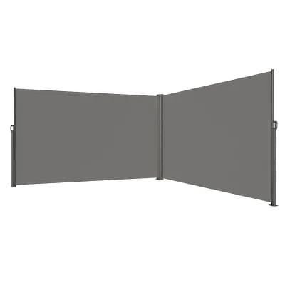 Outdoor Retractable Side Awning Privacy Screen for Patio Balcony Wind and Sun Blocking 5.9 x 19.6 ft