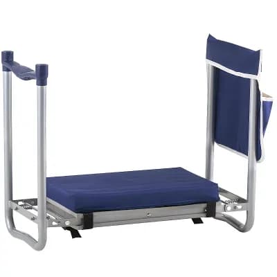 Portable Garden Kneeling Bench and Seat with Side Handles for Yard Work - Blue