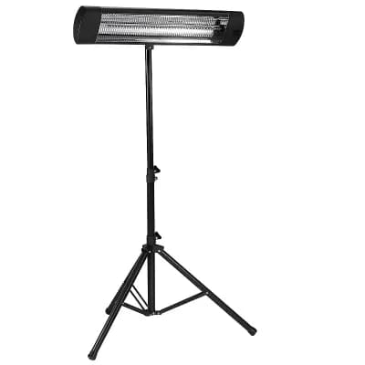 Infrared Heater with Remote Control and Even Heat Distribution - Black