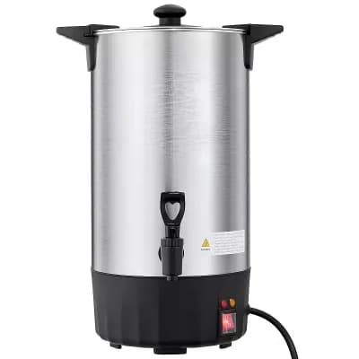 Coffee Urn with Dual No-Drip Spout and Keep-Warm Feature - Silver