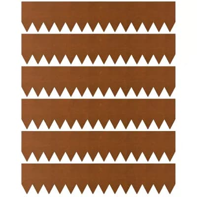 Rust Steel Garden Edging Set 6 Panels Flexible Weathering Steel Border for Flower Beds and Lawns