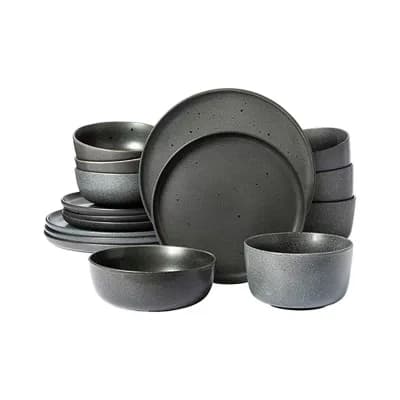 16 pc Truffle Gray All-Purpose Crockeries