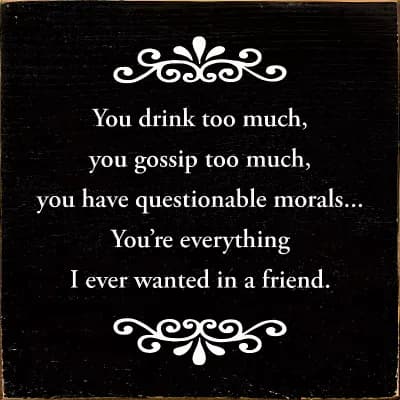 Friend Quote Wood Sign 7x7 Inch Rustic Wall or Desk Home Decor
