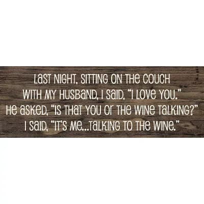 Wine Quote Wood Sign for Kitchen Bar Shelf or Wall Decor