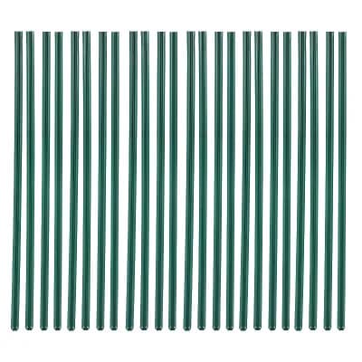 Green Chain Link Fence Privacy Slats, Single-Wall 44.5" with Bottom Channels for 4 ft Fences