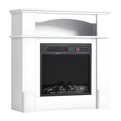 Freestanding Electric Fireplace with 3D Flames Infrared Heating - White