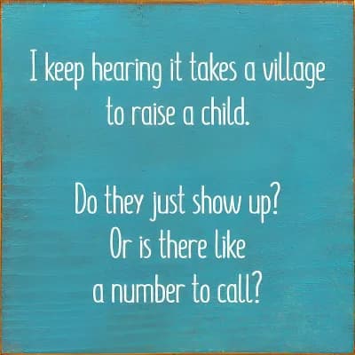 Parenting Humor Quote Wood Sign 7x7 Inch Wall or Desk Decor for Home Spaces