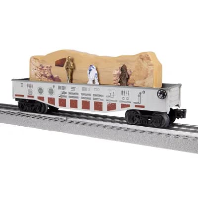 Disney's Star Wars Rebel Chasing Droids O Gauge Model Train Gondola Car