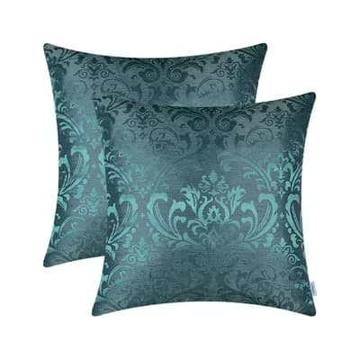 2 pc Damask Throw Pillow Covers
