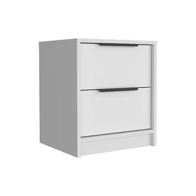 Egeo Nightstand, Two Drawers, Superior Top