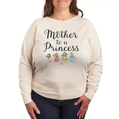 Plus Size Disney Princess Mother To A Princess French Terry Long Sleeve Tee