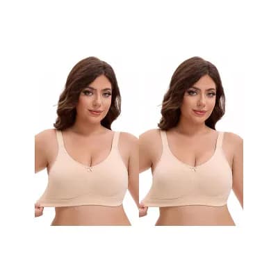 2 Packs Women's Pocket Bra for Silicone Bosom Forms Full Coverage Minimizers