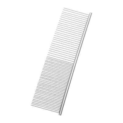 Pet Grooming Comb Stainless Steel Pet Grooming Comb 7.48"x1.97" Silver Tone 1 pc