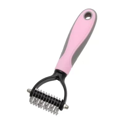 Pets Grooming Supplies Professional Undercoat Rake Shedding Control 6.69"x2.76" Pink 1 pc