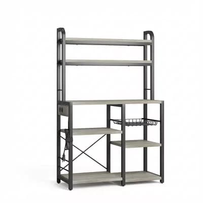 IDEALHOUSE 6 tier Kitchen Storage Organizer Rack with Power Outlet