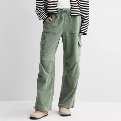 Juniors' Vanilla Star Pull On Cargo Jeans