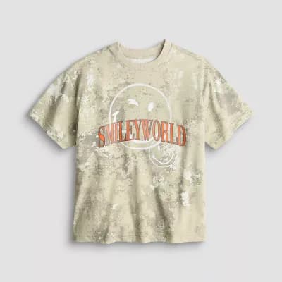 Boys 4-20 SmileyWorld Camo Short Sleeve Graphic Tee