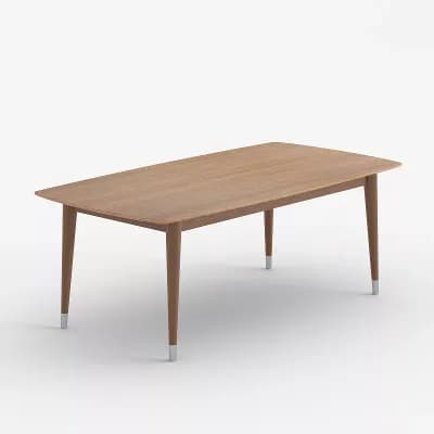 Mid-Century Modern Rectangular Dining Table for 6 People