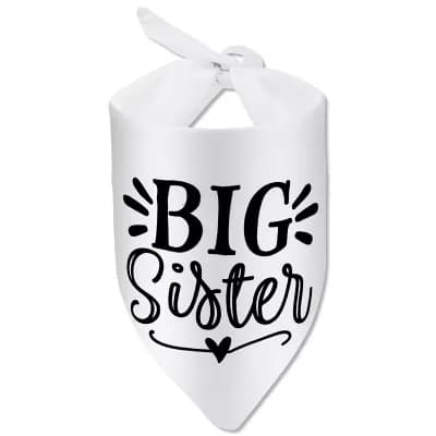 Big Sister Dog Bandana, Pet Triangle Scarf Accessories, Dog Bandana, Baby Announcement Pet Accessory