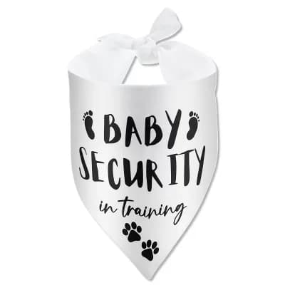 Baby Security in Training Dog Bandana, Pet Scarf Pregnancy Announcement Bandana, Dog Bandana