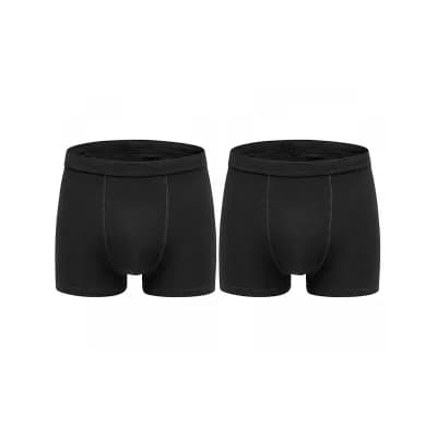 2 Packs Boxer Brief for Men's Big & Tall Stretch Waistband Comfortable Mid-Waisted Underwear