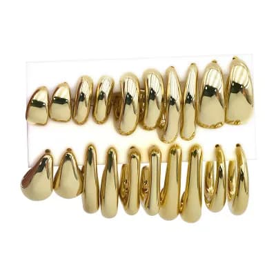 Trendy Hoop Earring Set
