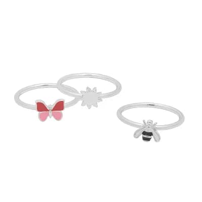 LC Lauren Conrad Mixed Whimsy 3 pc Ring Set