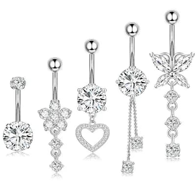 Heart Belly Piercing Ring