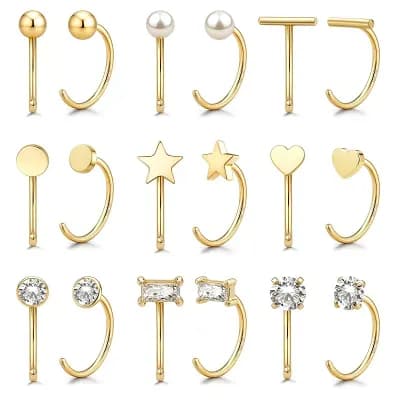 Cartilage Hoop Earring Set