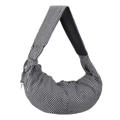 1 pc Soft Pouch Plaid with Pocket Pet Cross Body Shoulder Bag Intended, 3.15x1.97 Inch