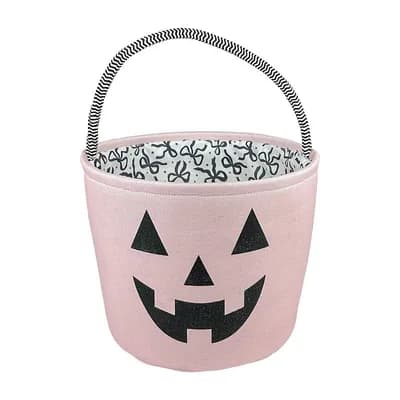 Pink Jack-O'-Lantern Boo Basket
