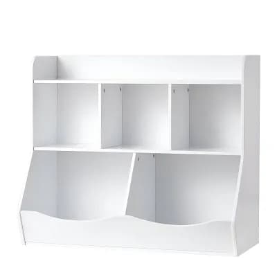 Storage Cabinet with 5 Open Cubbies, MDF Organizer for Books