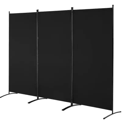 3-Panel Room Divider with Oxford Fabric and Iron Frame for Privacy and Separation