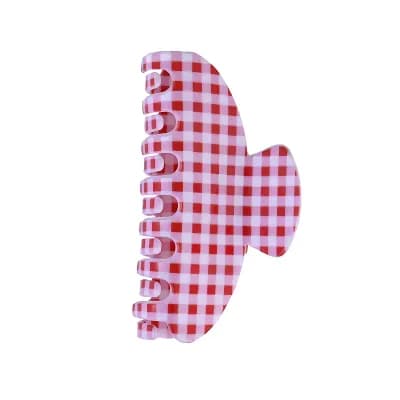 Emberly Gingham Acrylic Claw Clip