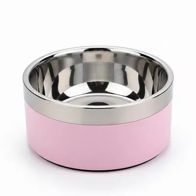 Stainless Steel Dog Bowl with Non-Slip Base and Removable Inner Bowl