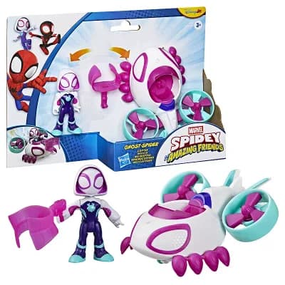 Disney's Spidey and His Amazing Friends Ghost-Spider Copter Vehicle With Figure