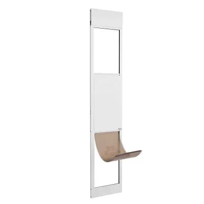 Adjustable Pet Door for Sliding Glass Doors with Aluminum Frame and Tempered Glass