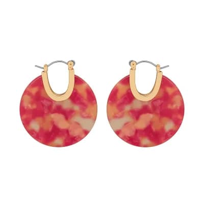 Emberly Boho Acetate Hoop Earrings