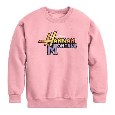 Girls 7-16 Disney's Hannah Montana Logo Crew Fleece Sweatshirt