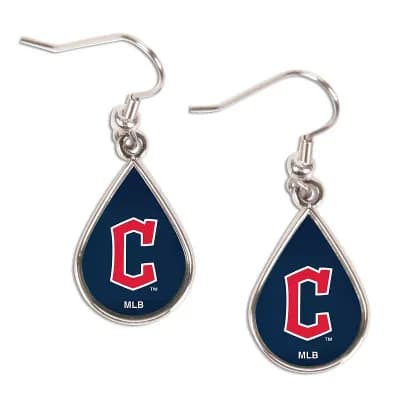 WinCraft Cleveland Guardians Tear Drop Wire Earrings