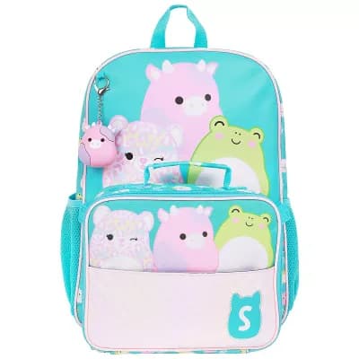 Squishmallows Backpack with Detachable Lunch Box & 3D Charm