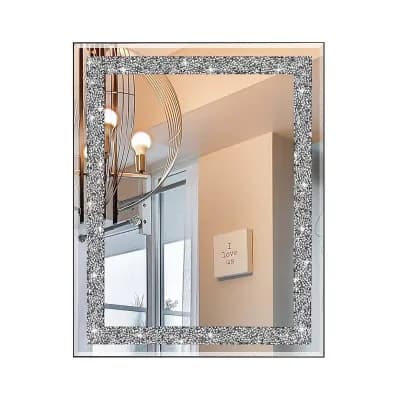 Rectangular Crystal Diamond Accent Mirror