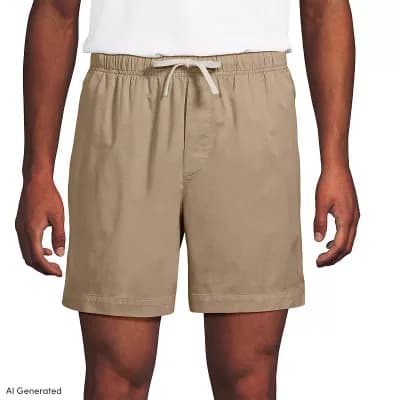 Men's Lands' End 7-Inch Classic Fit Lightweight Twill Deck Shorts
