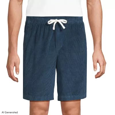 Men's Lands' End 9-Inch Classic Fit Corduroy Deck Shorts