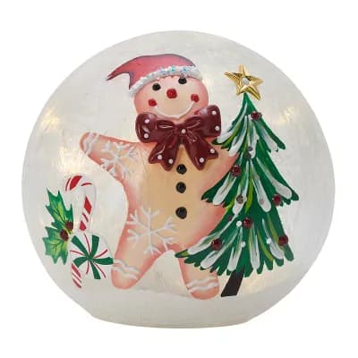 Studio 66 Gingerton Lighted Gingerbread Man Mini Orb Table Decor