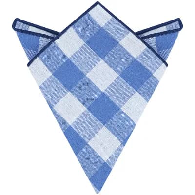 Men's Pocket Squares Checkered Cotton Handkerchiefs Buffalo Plaid for Wedding Party