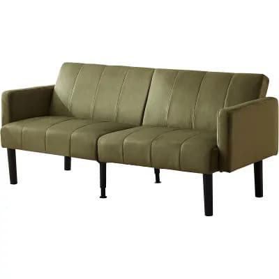 Convertible Futon Sofa Bed,Loveseat Couch with Adjustable Backrest,Sleeper Sofa Bed for Living Room