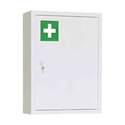 Wall Mounted Medical Storage Cabinet with Locking Door and Shelves